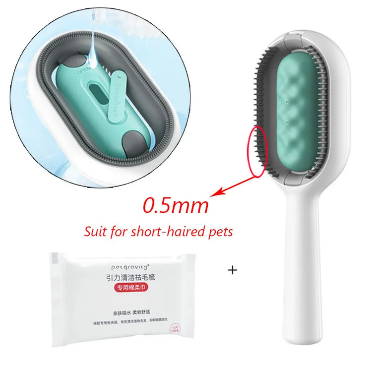 Clean Cat Dog Hair Removal Comb | Pet Grooming Brush | Wipes-Ready Brush for Cats/Dogs | Katten Accessories