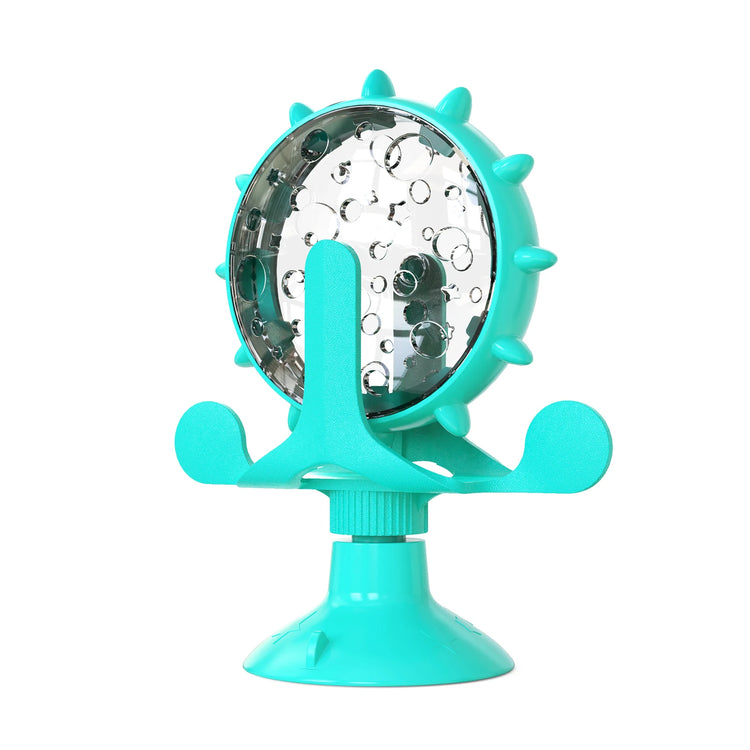 Cat Toy Treat Dispenser | Bell & Rotating Wheel | Interactive Slow Feeder | Kitten Puppy IQ Toy | Small Dog Pet Accessories