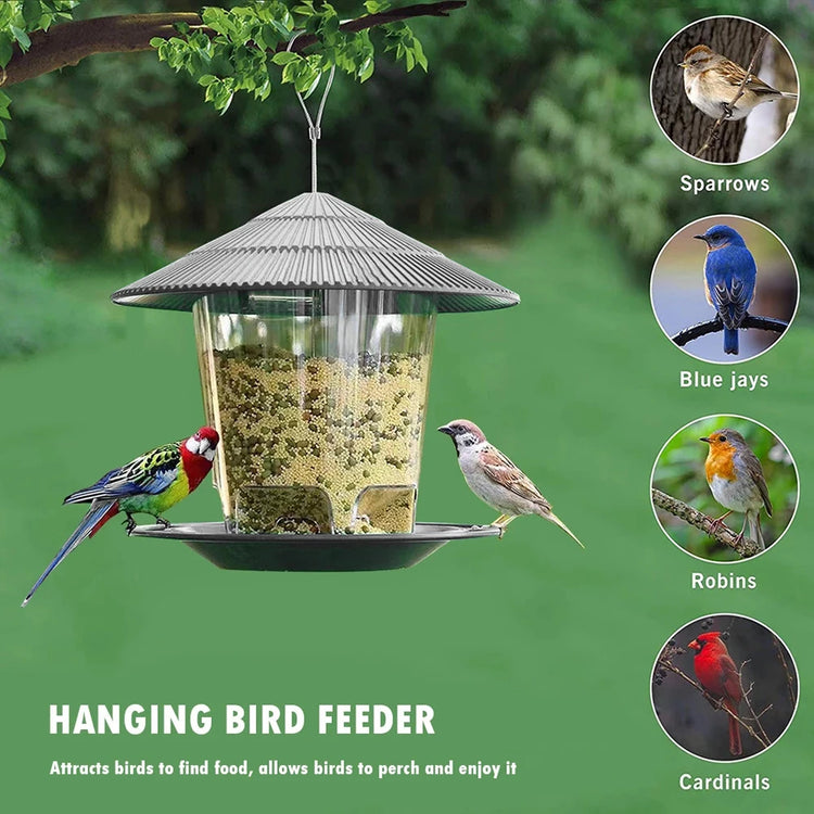3PCS/ 2PCS/1PCS Bird Feeder | Hanging Squirrel-Proof Feeder | Large Capacity Outdoor Bird Feeder | Garden Decoration | Easy Fill & Clean