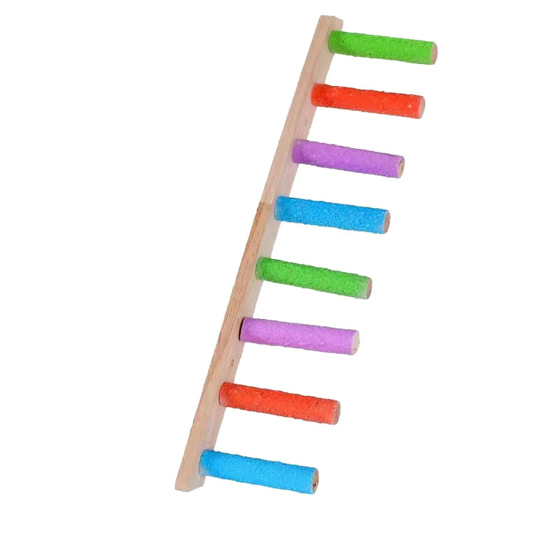 4/6/8 Step Bird Climbing Ladder | Parrot Toy Ladder - Fun Interaction Toy | Wooden Exercise Rack for Birds