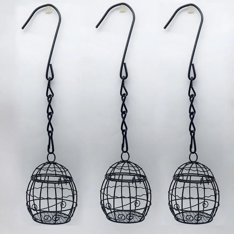 Outdoor Birdcage Bird Feeder | Spring Hanging Bird Feeder | Garden Yard Feeder | Durable Copper Iron Wire Feeder