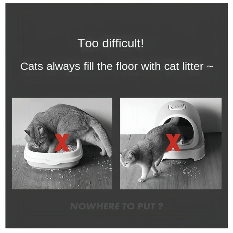 Cat Litter Mat - Double Layer | Cat Litter Box Waterproof Mat | Non-slip Sand Cat Pad | Foldable Washable Mat | Pet Clean Supplies