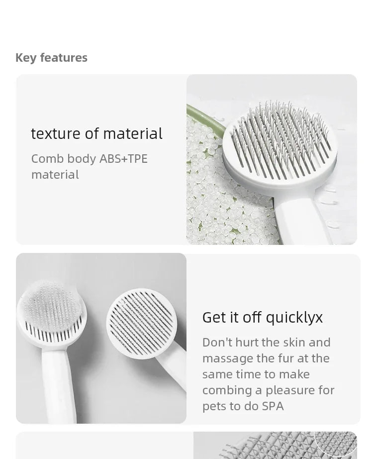 1Pc Cat Comb | Hair Removal | Pet Magic Comb | One Click Floating Hair Remover | Cat Dog Universal Cleaning | Grooming Beauty Supplies