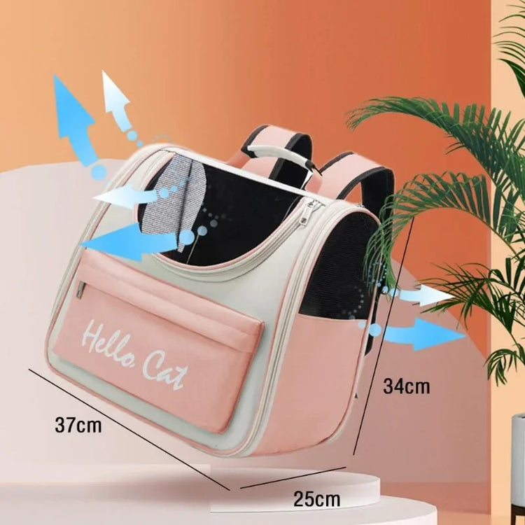 Windproof Cat/Small Dog Travel Backpack | Soft Cushion | Outdoor Pet Carrier
