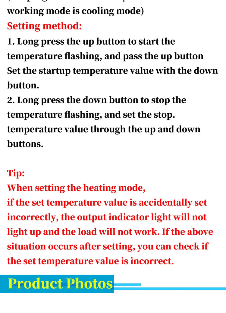 Digital Temperature Controller W3001 – 12V/24V/110V/220V Thermostat with LED Display for Aquarium, Incubator, Heater