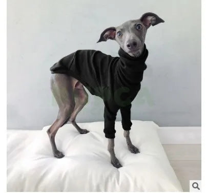 Dog Winter Clothes Fleece Whippet Vest Large Dogs Cotton Italian Greyhound Clothes Turtleneck Dog Clothes Soft Fleece Hoodie
