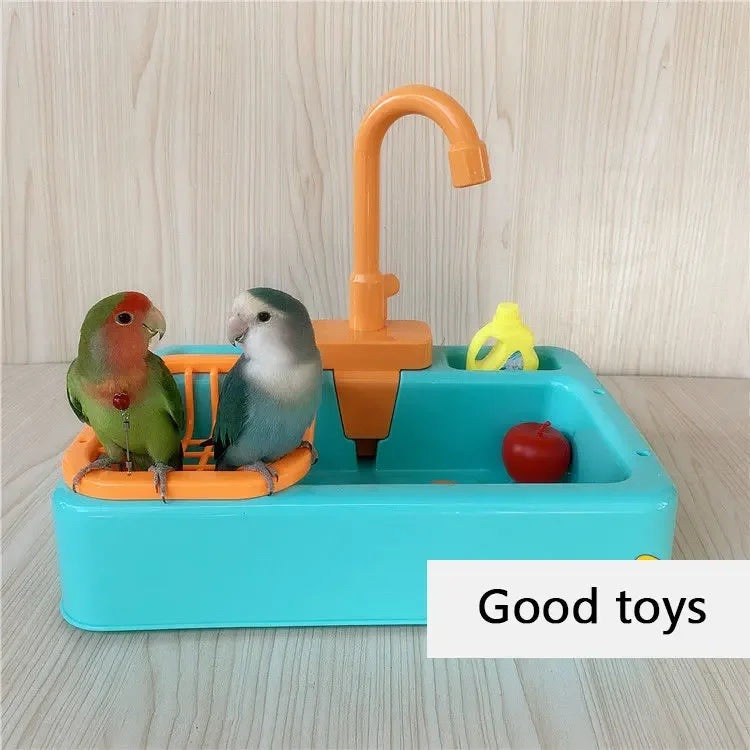 Parrot Bathtub Bird Shower Bath Cage Basin Parrot Bath Basin Parrot Shower Bowl Parrot Toy Bird Bathtub Kids Kitchen Sink Toys