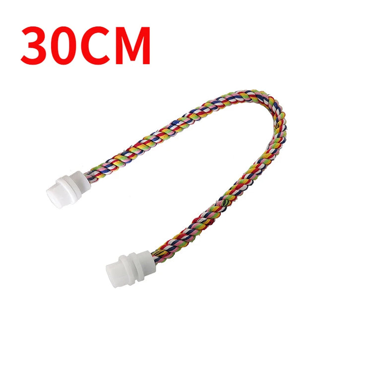 Bird Molar Toy | Durable Bendable Cotton Rope | Multi-color Parrot Standing Perch for Cockatiel | Parrot Cage Bird Toy