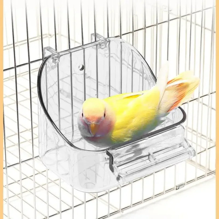 Bird Bath for Cage Parrot Bathing Tub Bird Cage Bath Bird Bathtub Pool Convenient Thick Sturdy for Cockatiel Parrots Small Birds