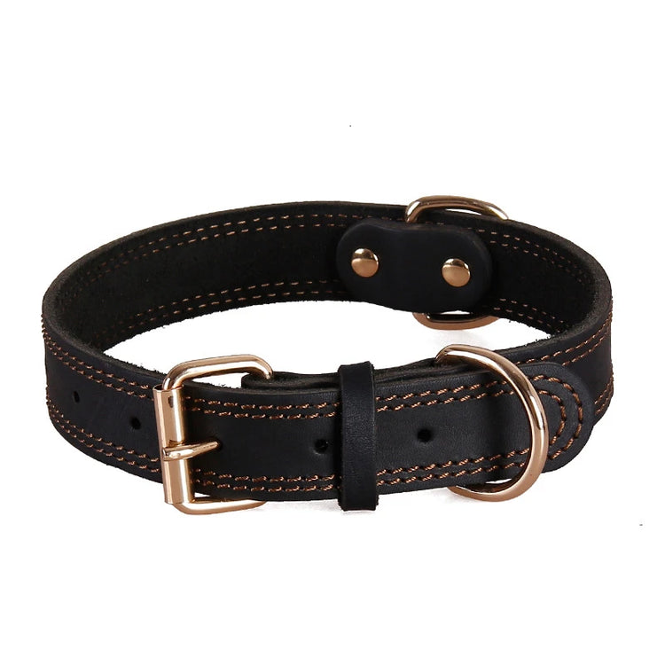 Leather Dog Collar with Quick Release – Durable Pet Collar for Small to Large Dogs