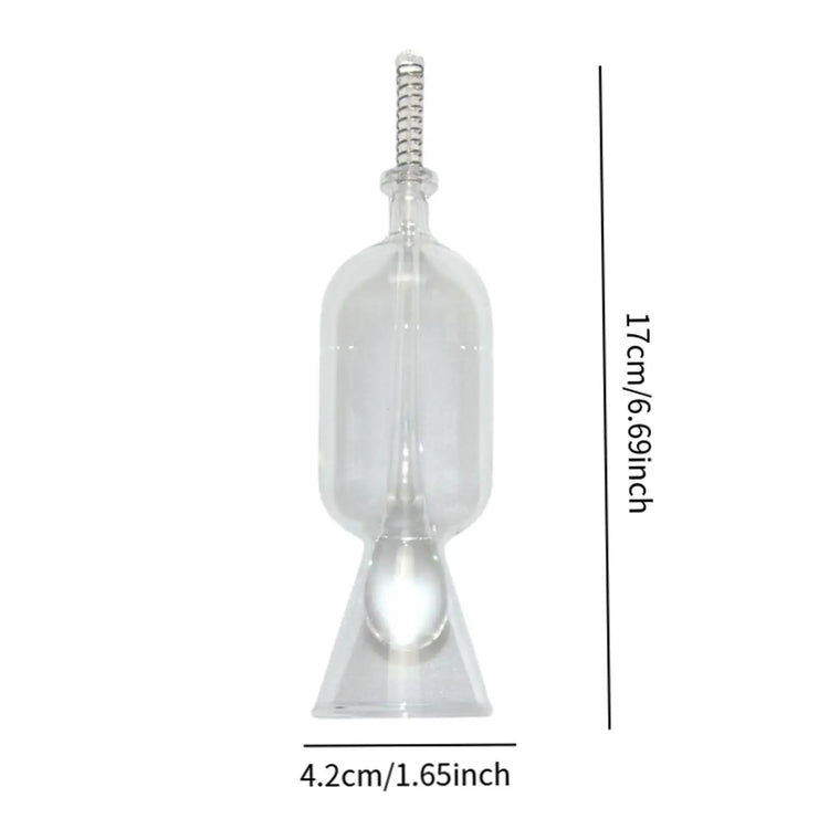 Glass Aquarium Fish Feeder – Transparent, Easy-to-Use Food Dispenser for Freshwater & Saltwater Tanks