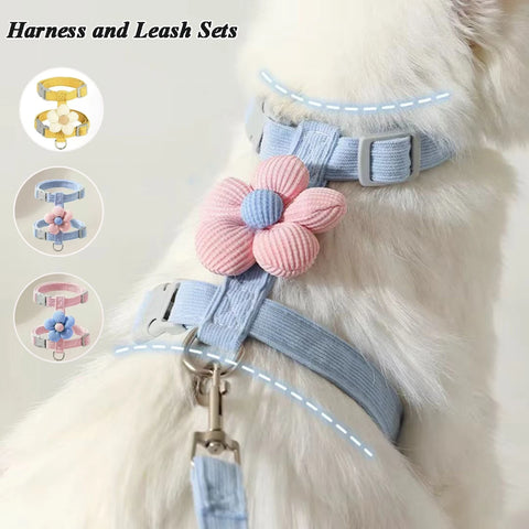 Cat Harness and Leash Sets | Adjustable Dog Harness for Small Dog | Leash Breathable Pet Harness | Out Walking Dog Strap