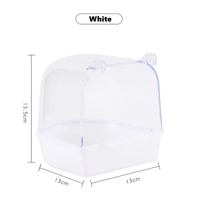 Bird Hanging Bath Cube | Parrot Bathtub for Cage | Small Bird Shower Box for Cockatiel, Lovebird, Budgerigar, Canary