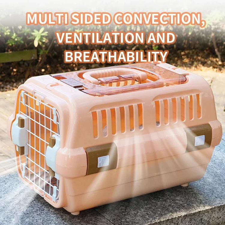 Outdoor Portable Cat Carrier Box | Large Capacity Pet Aviation Box | Cats Transport Cage