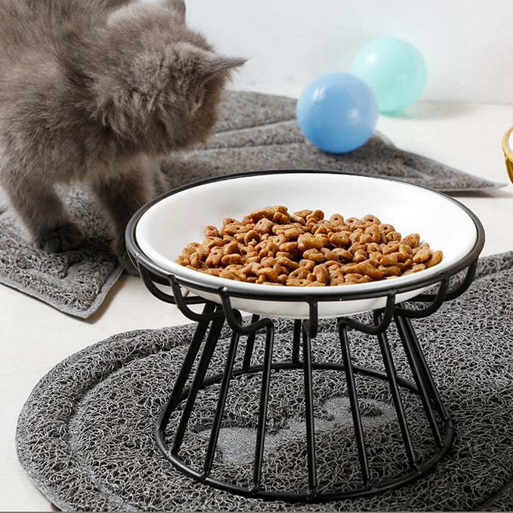 Cat Lift Bowl — Metal Stand Only | Elevated Feeder Base for Cats/Dogs | Pet Food & Snack Dish Holder | Puppy/Kitten Feeding Accessories