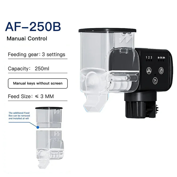 Automatic Intelligent Fish Feeder with LCD Display – Digital Programmable Aquarium Fish Food Dispenser