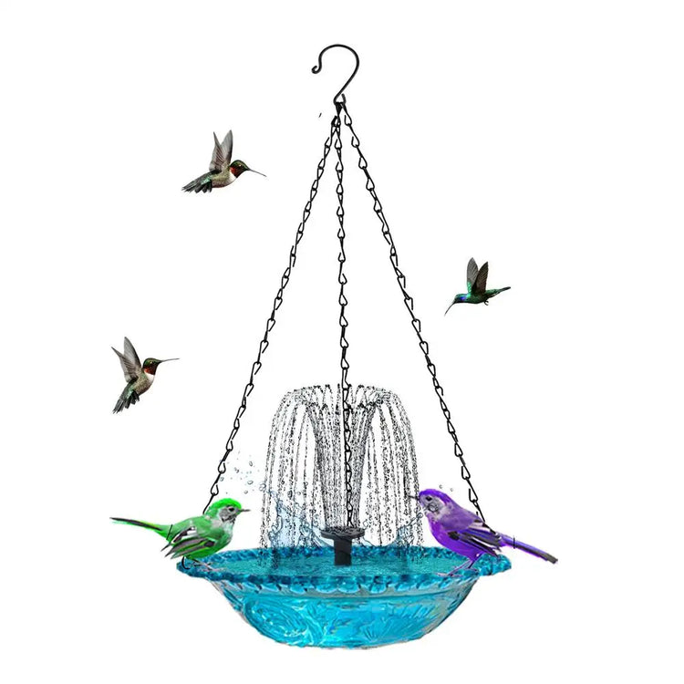 Bird Bath With Fountain Water Fountains Solar Powered Hummingbird Bath Bowl Sturdy Outdoor Bird Feeder Decorative Bird Baths