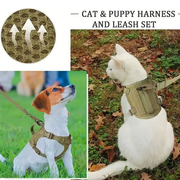Outdoor Cat Vest | Waterproof Cat Clothes | Adjustable Cat Chest Strap | Special Walking Vest for Cats | Secure Outdoor Pet Harness