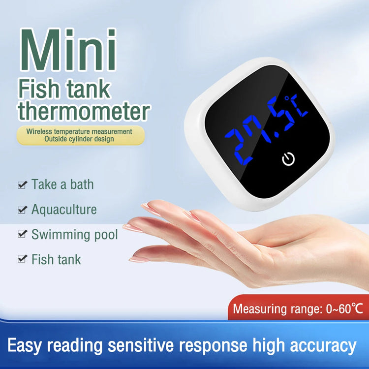 Aquarium Self-Adhesive LCD Digital Thermometer – Fish Tank Temperature Monitor 0-60℃