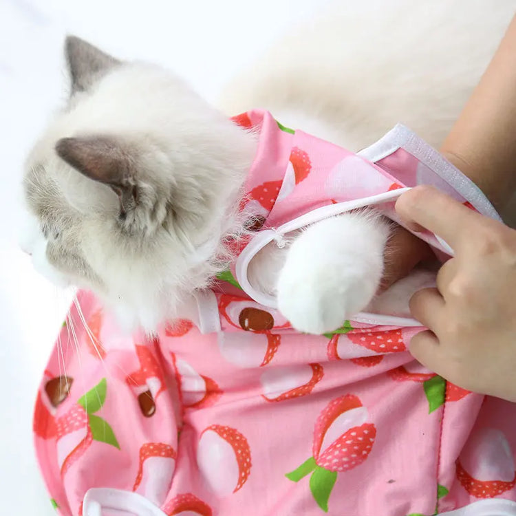 Post-Surgery Sterilization Suit for Female Cats | Anti-Licking Recovery Vest | Weaning Suit