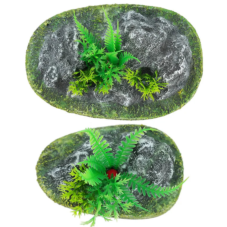 Suspended Island Fish Tank Decorative Creative Floating Stone Simulation Plants Caverns Crafts Ornaments Aquarium Accessories