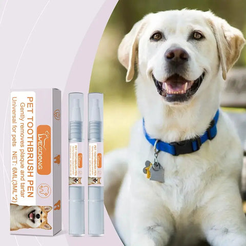 Pet Teeth Cleaning Gel Pen for Dogs and Cats – Oral Care, Breath Freshener, Tartar & Stain Remover