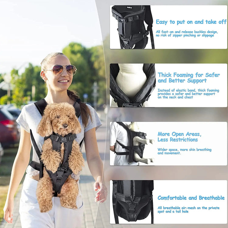 Pet Backpack Carrier | Cat Dog Front Travel Bag | Small Medium Dogs | Puppy Travel Backpack | Mochila Para Perro