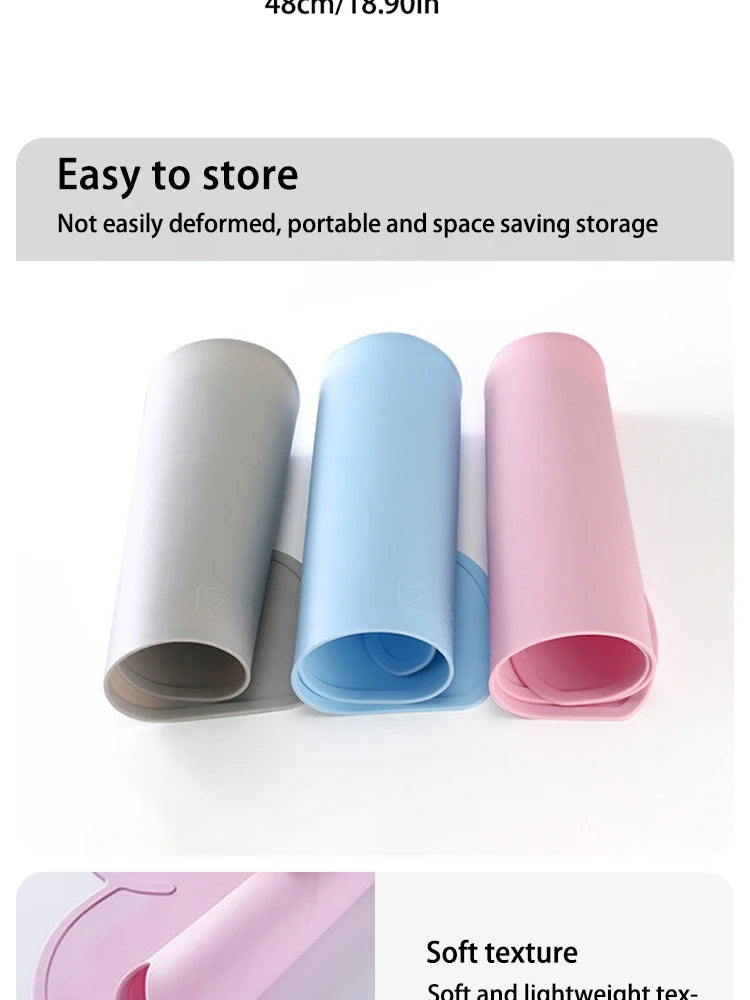 Pet Feeding Mat for Cats & Dogs with Nonspill, Nonslip, Waterproof & Leakage Food Mat | Silicone Placemats - Easy to Clean