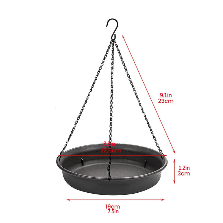 Bird Feeding Tray | Hanging Bird Bath Feeder Water Bowl for Outdoor Parrot Decor