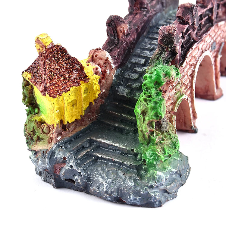 Resin Aquarium Bridge Ornament – Decorative Arch Bridge Fish Tank Landscape Decor
