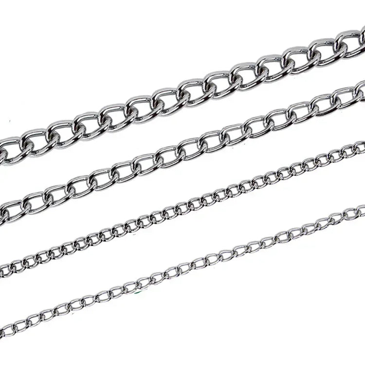 Adjustable Chrome Stainless Steel Dog Collar – No Choke Traction Rope Lead