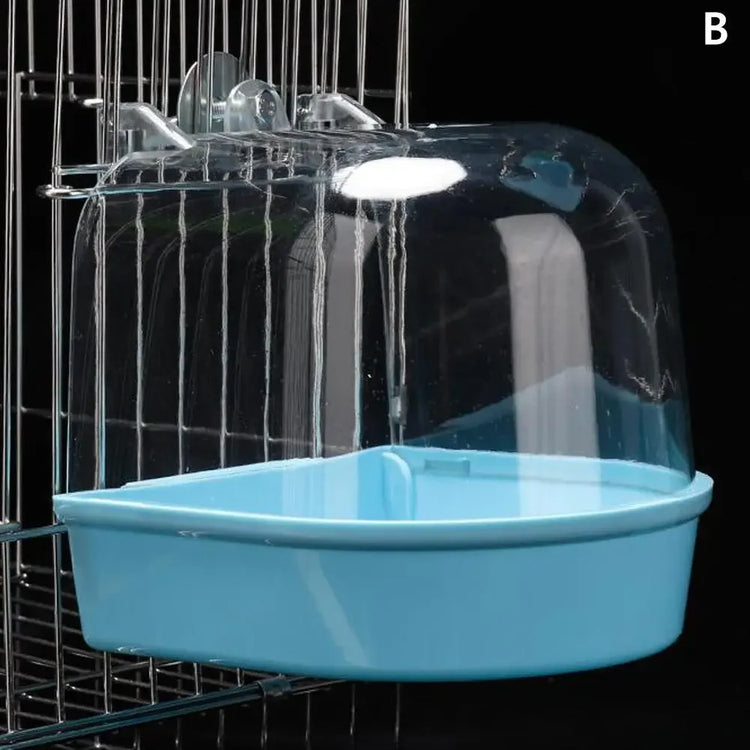 Hanging Bird Bath Box | Parakeet Shower Cage Bath | Bird Bathtub for Canary, Cockatiel, Budgerigar, Small Parrots