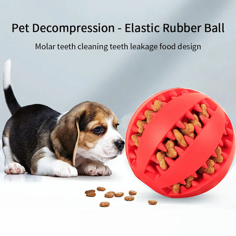Interactive Dog Ball Chew Toy – Rubber Teeth Cleaning Puzzle Ball for Dogs & Puppies