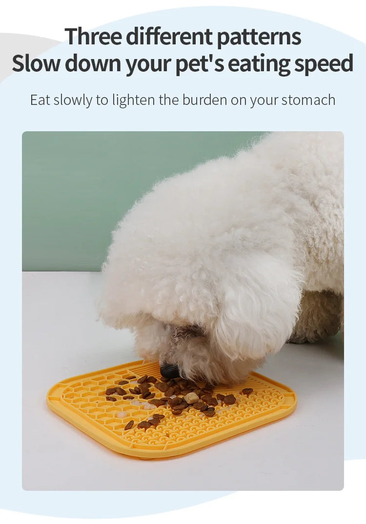 Silicone Pet Licking Mat for Cats/Dogs | Anti-Choking Slow Food Bowl | Bath Distraction Plate | Pet Supplies Cutlery