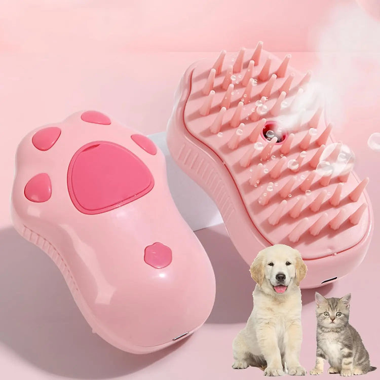 Pet Steam Brush | Cat Dog Cleaning | Steamy Electric Spray Massage Comb | 3 In 1 Hair Removal | Grooming Supplies | Pet Accessories