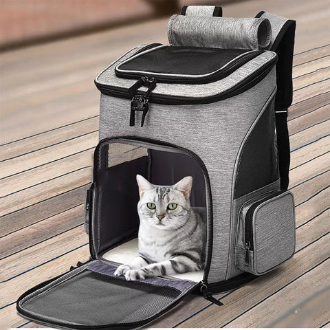 Breathable Pet Cat Carrier Backpack | Foldable Pet Carrier | Transport Travel Bag | Expandable Large Capacity | Creative for Cats Dogs