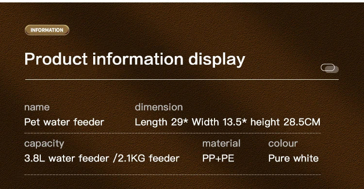 Automatic Cat Feeder & Water Dispenser | Gravity Pet Food Container | 3.8L BPA-Free Plastic Feeder for Cats & Dogs | No Power Needed