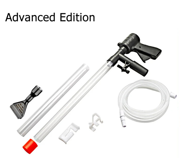 Aquarium Cleaning Tool Vacuum Water Changer – Manual Siphon Filter Pump with Sand Gravel Cleaner