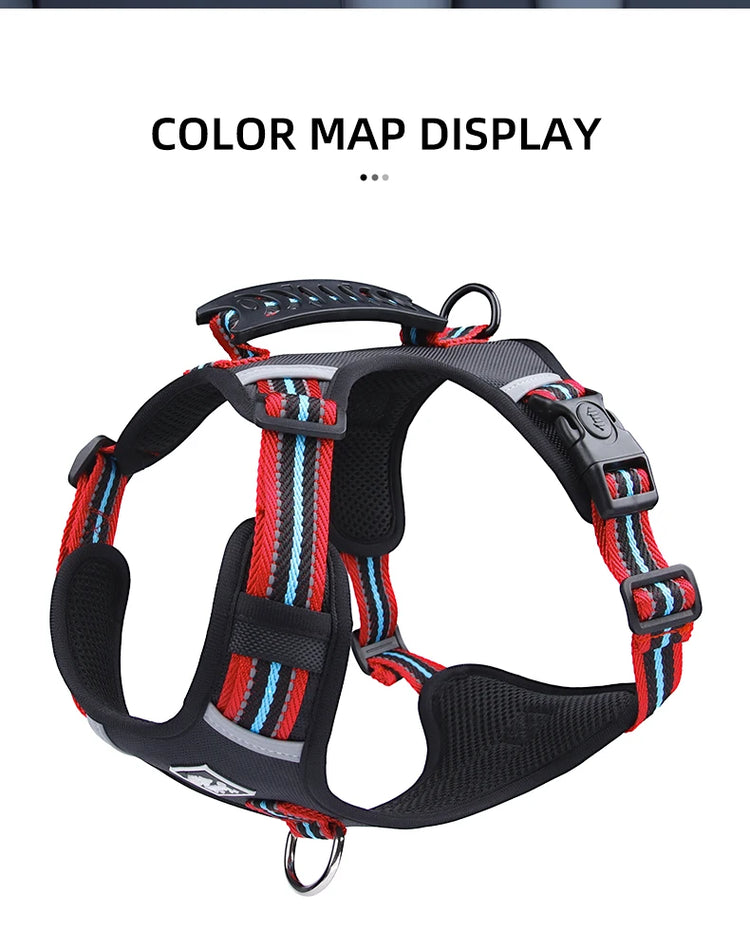 Durable Nylon Dog Harness with Handle – Travel-Friendly, Lightweight & Explosion-Proof Vest for All Dog Sizes