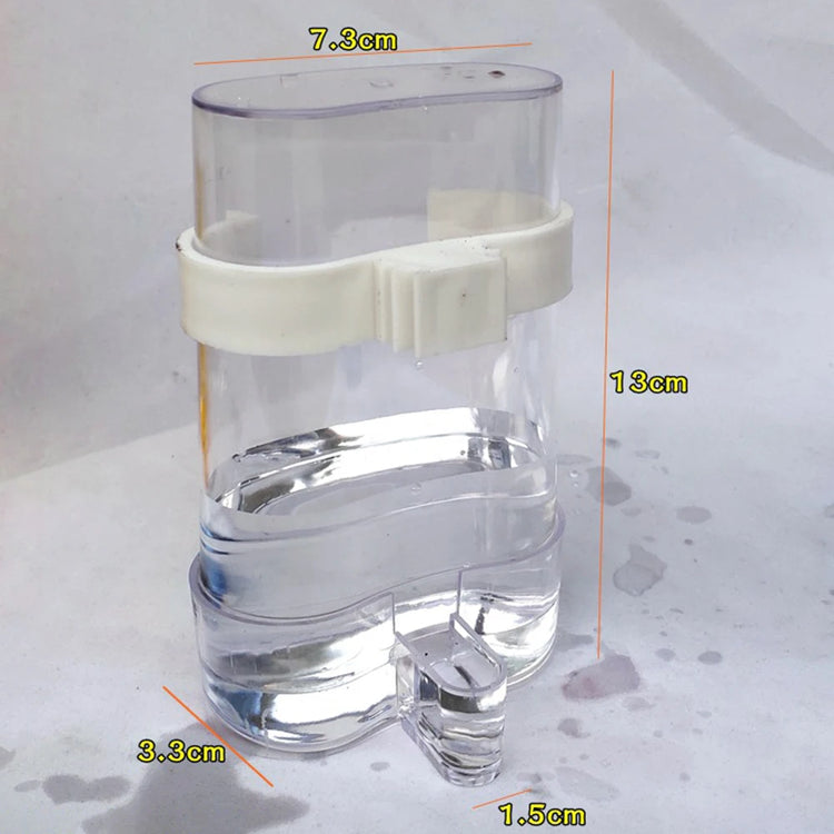 Bird Water Feeder | Automatic Acrylic Dispenser for Parrot, Canary & Parakeet | No-Mess Cage Mount Water Bottle | Drinking Accessory for Birds