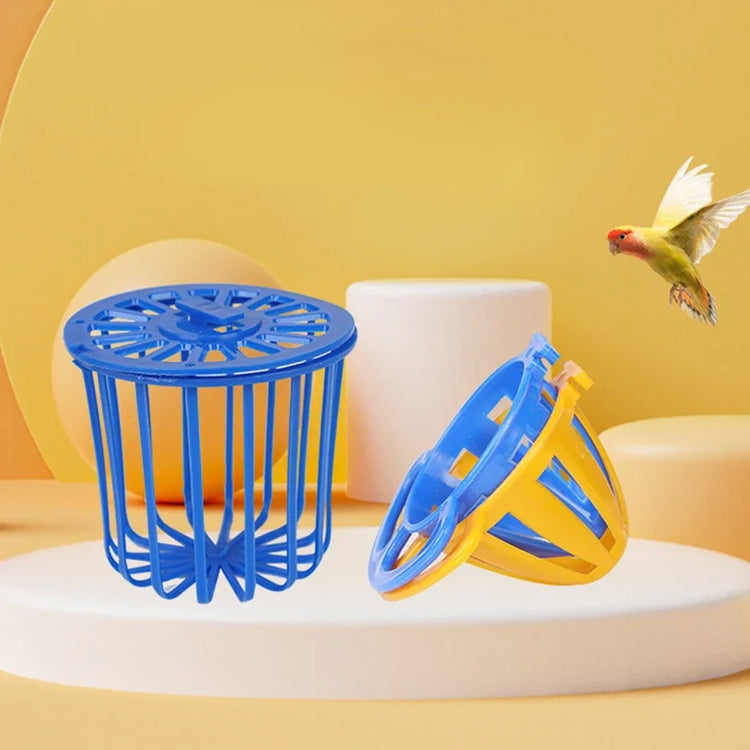 1pcs Bird Parrot Feeder – Cage Hanging Basket for Fruits & Vegetables | Plastic Cage Accessory for Budgies, Parakeets & Small Birds