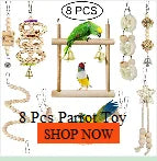 Pet Parakeet Budgie Hanging Play Toys | Bird Cage Wood Branch Stand Perches | Parrot Wooden Holder Perches