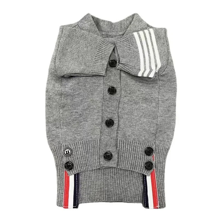 Cat Dog Clothes | Autumn Winter Sweater | Fashion Cardigan | English Short & Blue Cat | Teddy Chenery | Warm Wool Pet Clothing