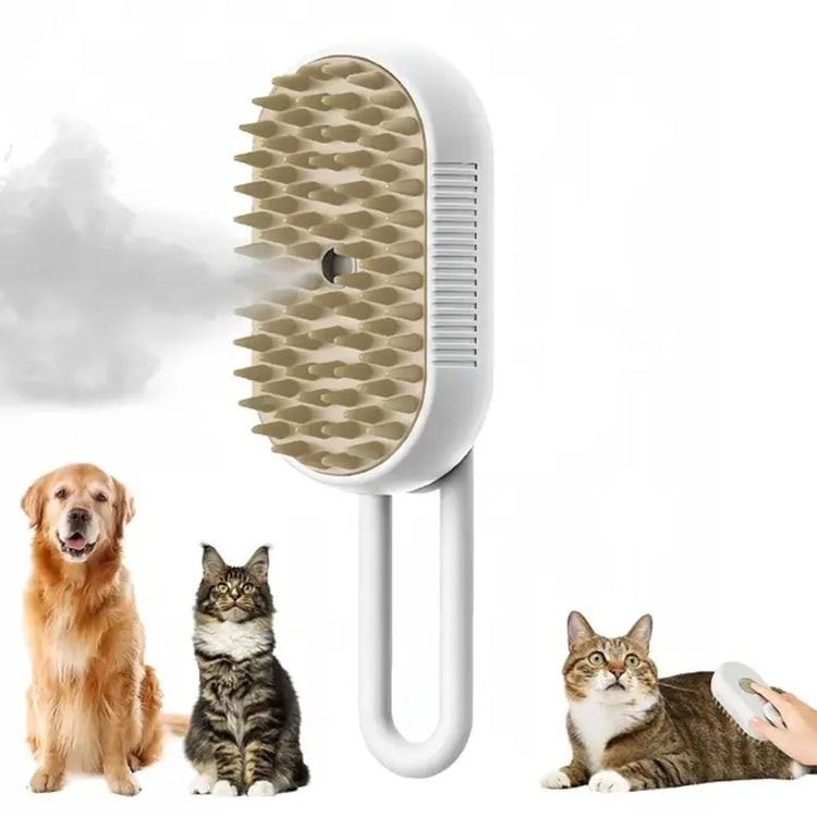 Pet Steam Brush | Cat Dog Cleaning | Steamy Electric Spray Massage Comb | 3 In 1 Hair Removal | Grooming Supplies | Pet Accessories