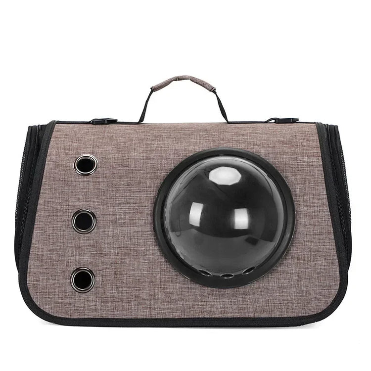 Portable Pet Travel Bag – Transparent Foldable Cat Backpack Zipper Tote