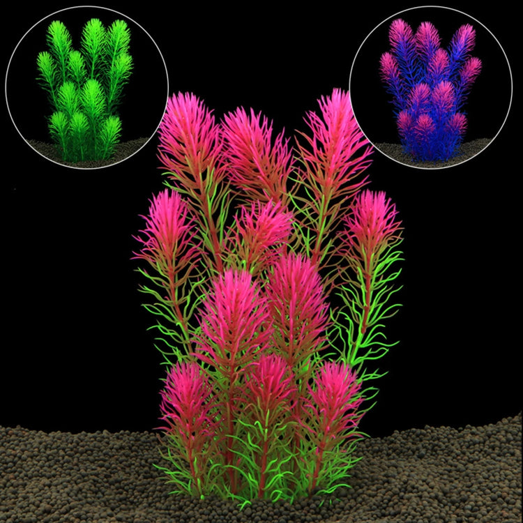 Artificial Aquarium Plants – Simulated Dog's Tail Grass with Ceramic Base, 26cm