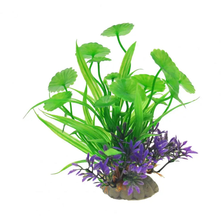 Artificial Aquatic Plant – Fade-Resistant Plastic Decor for Fish & Reptile Tanks