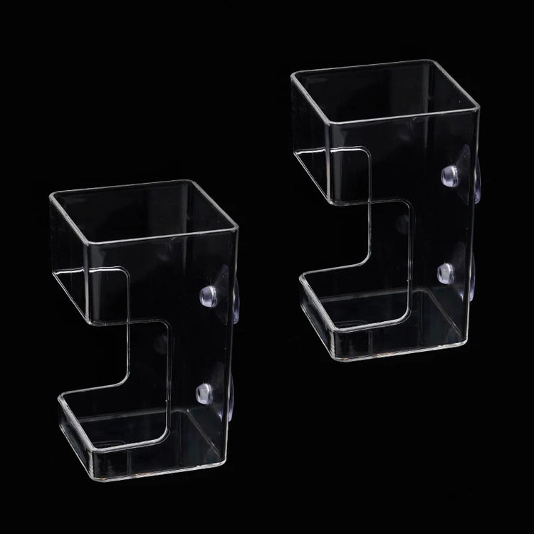 Aquarium Feeding Ring Floating Food Tray with Suction Cup – Transparent Acrylic Fish Feeder