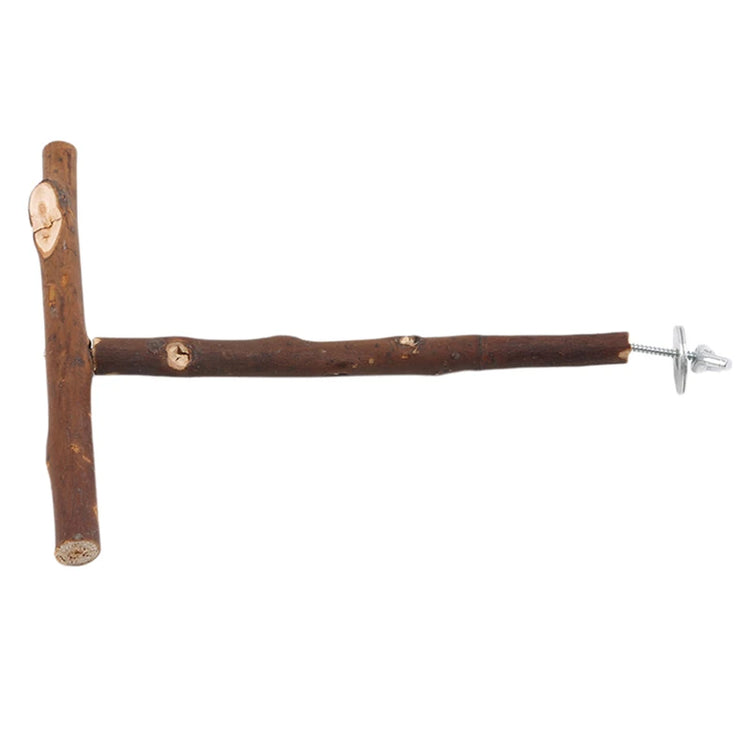 Pet Parakeet Budgie Hanging Play Toys | Bird Cage Wood Branch Stand Perches | Parrot Wooden Holder Perches