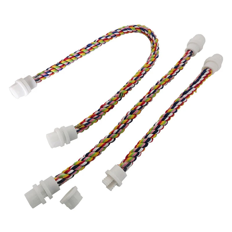 Bird Molar Toy | Durable Bendable Cotton Rope | Multi-color Parrot Standing Perch for Cockatiel | Parrot Cage Bird Toy